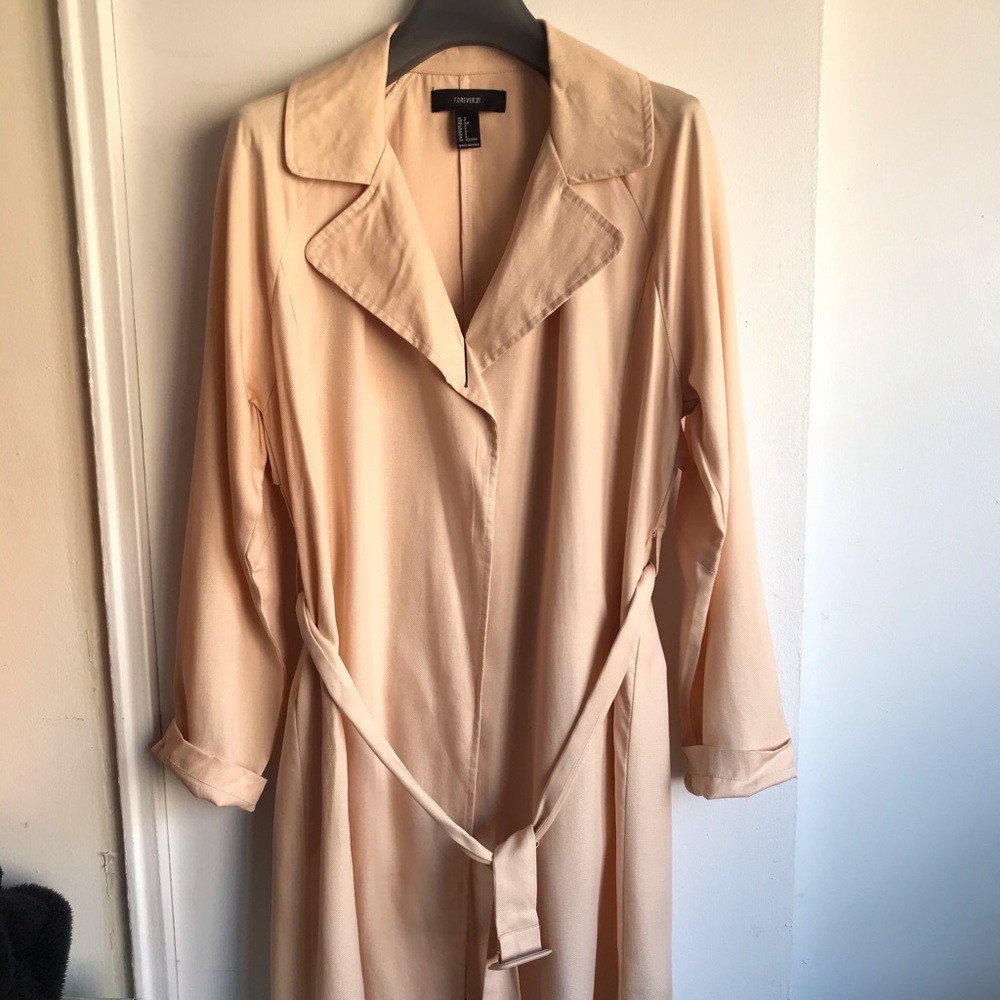 Breathable long french coat